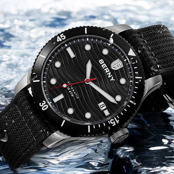 [Pre-order][Hi-Beat] Berny AM134M Wavy Diving Watch 40MM BGW9 Curve Sapphire PT5000 100M