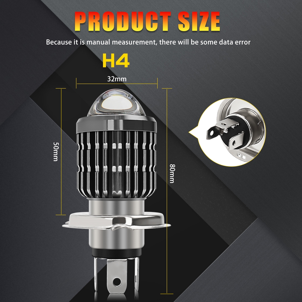 HL รถจักรยานยนต์ H4 BA20D P15D H6 LED ไฟหน้า Blubs CSP ชิปสกู๊ตเตอร์อุปกรณ์เสริม Motobike LED ไฟหน้า ราคา ถูกที่สุด ดีลบีเคเค แกลเลอรีภาพที่ 3