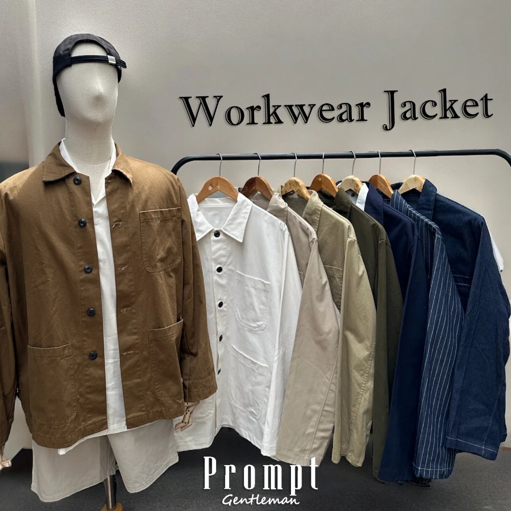 Prompt Journey Jacket 3 pocket workwear M/L/XL เสื้อแจ็คเก็ต กระเป๋า3ใบ เอิร์ธโทน แจ็คเก็ตผู้ชาย