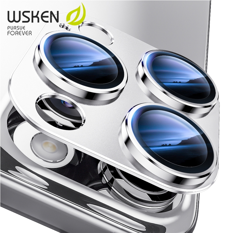 Wsken ฟิล์มเลนส์กล้อง สำหรับ iPhone 15Pro 15ProMax 15Plus 15 ฟิล์มกล้อง กันกระแทก การป้องกันการหล่นแบบครอบคลุมเต็มรูปแบบ