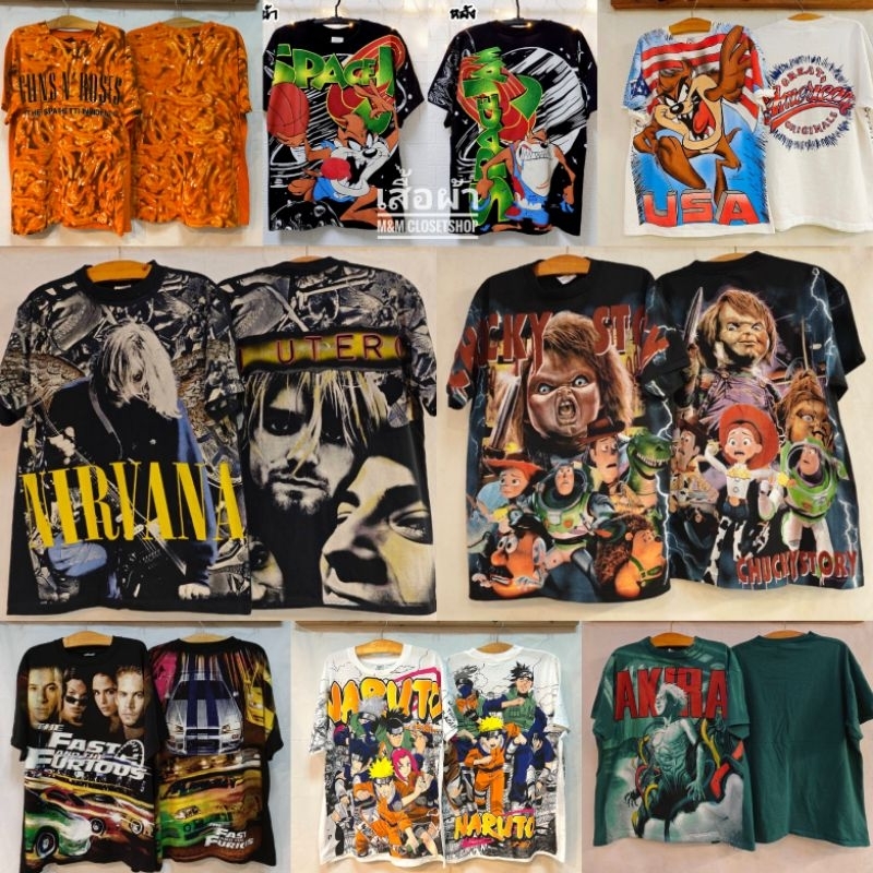 เสื้อOVP งานป้าย งาน USA. งานวง การ์ตูนเอนิเมะ