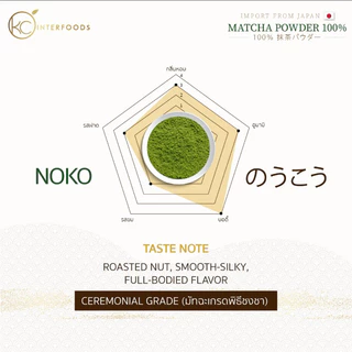 (( พร้อมส่ง ))ผงมัทฉะญี่ปุ่น NOKO のうこう Matcha Tea Powder – Ceremonial Grade (ขนาด 50 กรัม)