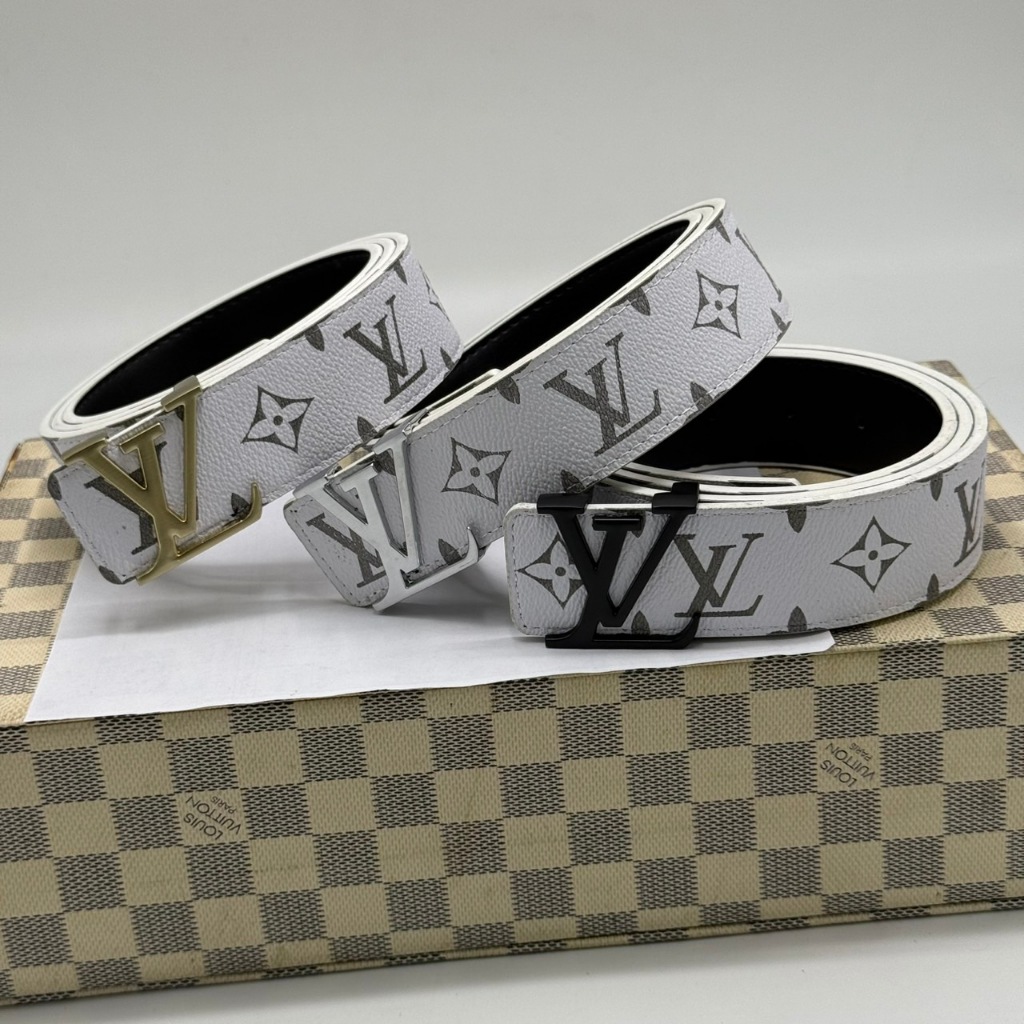 เข็มขัดผู้ชายลายโมโนแกรม หัวเข็มขัด LV มีให้เลือกหลายสี