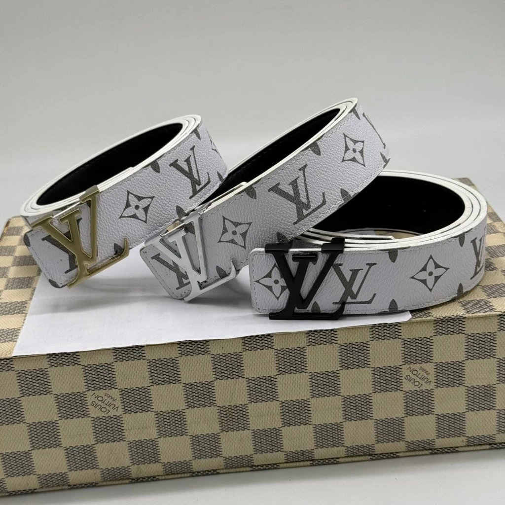 เข็มขัดผู้ชายลายโมโนแกรม หัวเข็มขัด LV มีให้เลือกหลายสี
