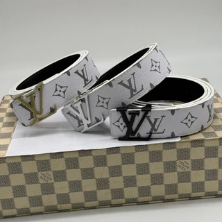 เข็มขัดผู้ชายลายโมโนแกรม หัวเข็มขัด LV มีให้เลือกหลายสี