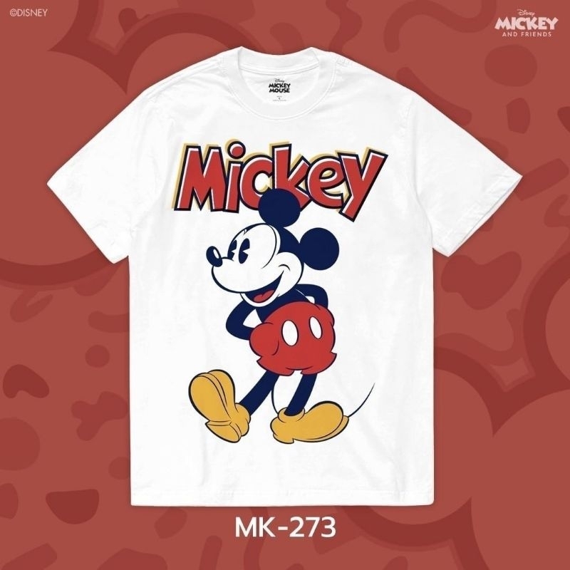 เสื้อDisney ลาย Mickey Mouse สีขาว ลิขสิทธิ์แท้ ( MK-273 )