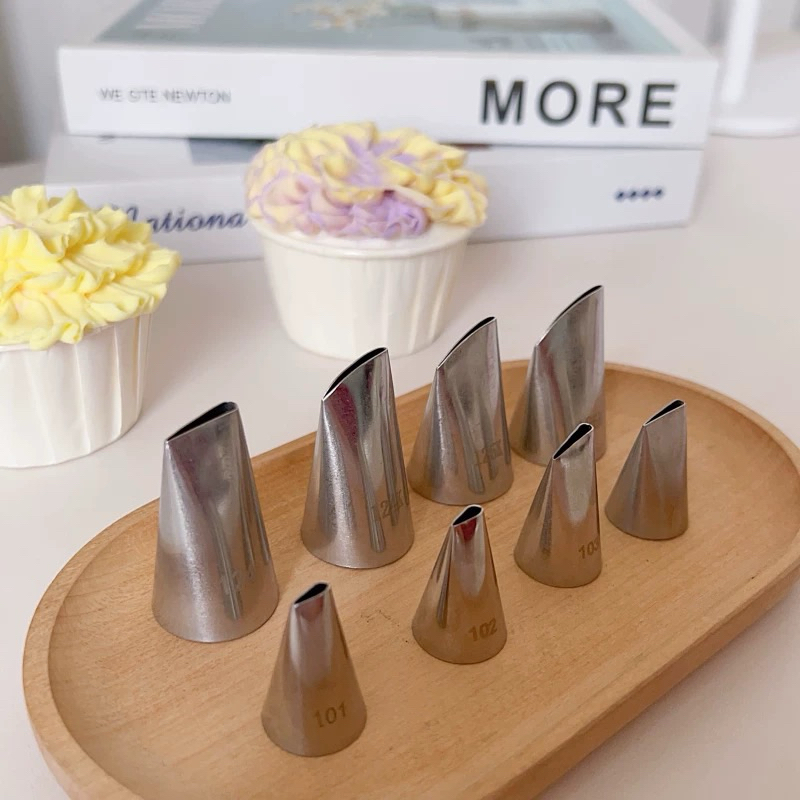 หัวบีบครีมเบอร์ 101，104 ,123,127หัวบีบคุ๊กกี้ เป็นสแตนเลส304ไม่ขึ้นสนิม