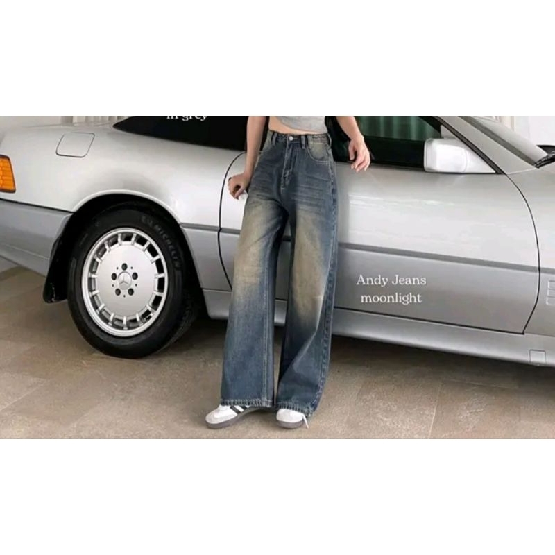 กางเกงยีนส์ แบรนด์ Rileyapparels - Andy Jeans สี moonlight