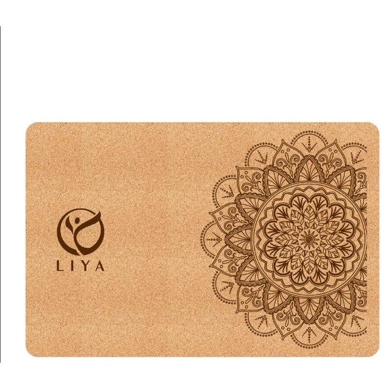 LIYA-บล็อกโยคะไม้ก๊อก  Yoga Block