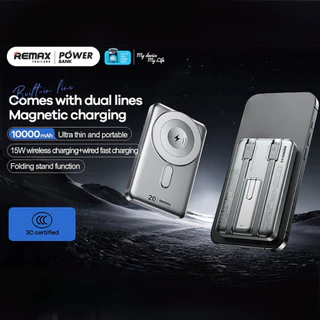 【New! CCC Certified】REMAX Power Bank RPP-678(N) 10000mAh -พาวเวอร์แบงค์ ชาร์จไร้สาย มีสายในตัว PD 20W มอก ประกันศูนย์ไทย