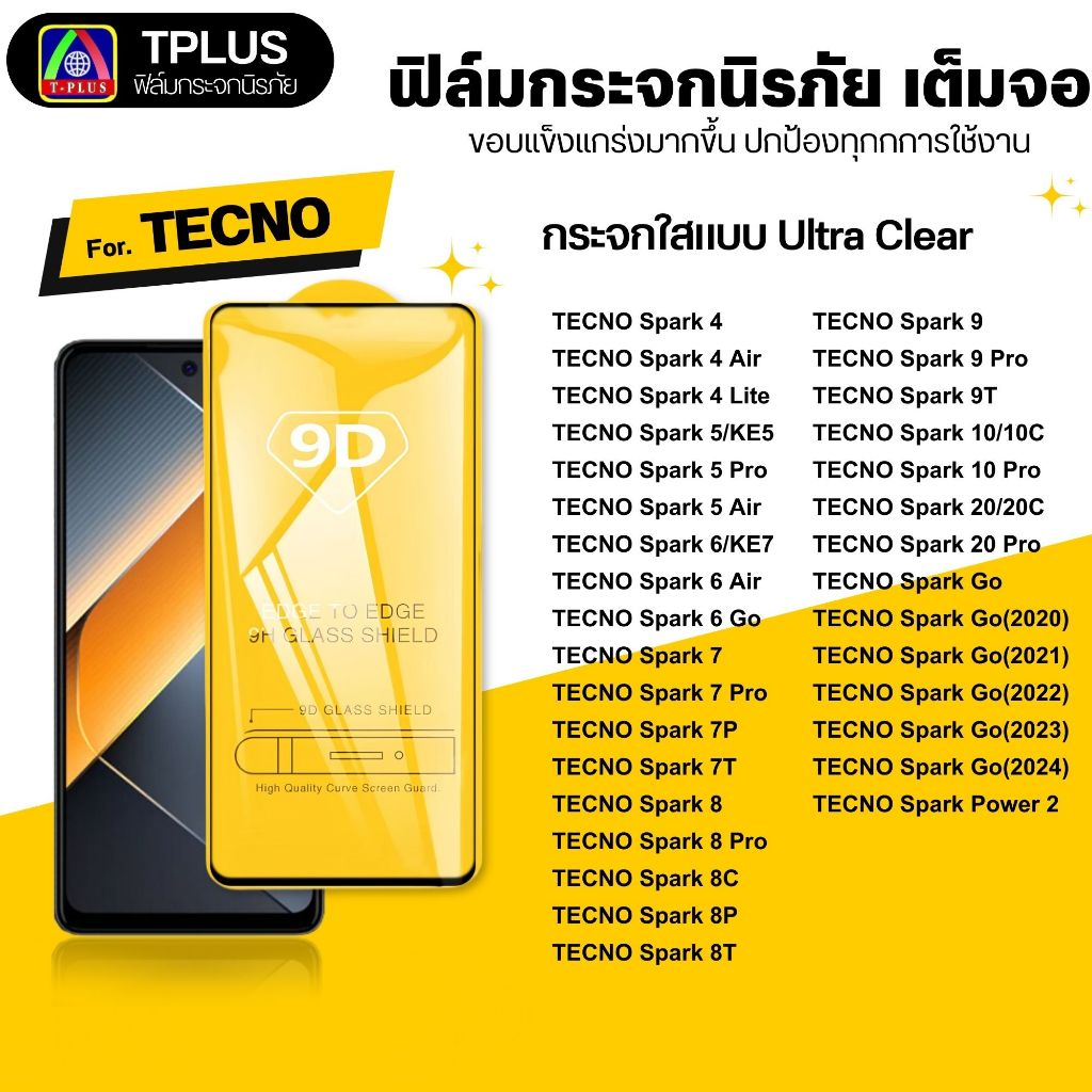 [🇹🇭ส่งไว9D] ฟิล์ม TECNO sparkgo1 spark30c spark20pro sparkgo1s power2 spark10 pvaneo3