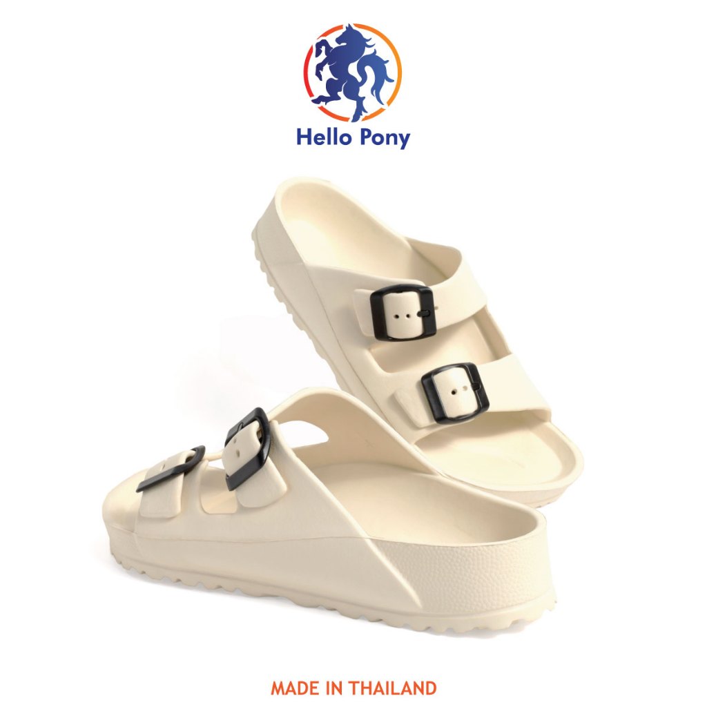 Hello Pony รองเท้าแตะ รองเท้าผู้ชายและผู้หญิง แฟชั่น พื้นนุ่ม EVA ใส่เดินสบาย กันลื่น รุ่น MHM4015