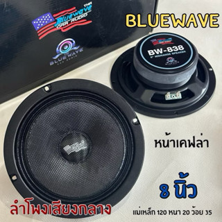 Bluewave BW-838 ลำโพงเสียงกลาง หน้าเคฟล่า 8 นิ้ว Midrange Sp…
