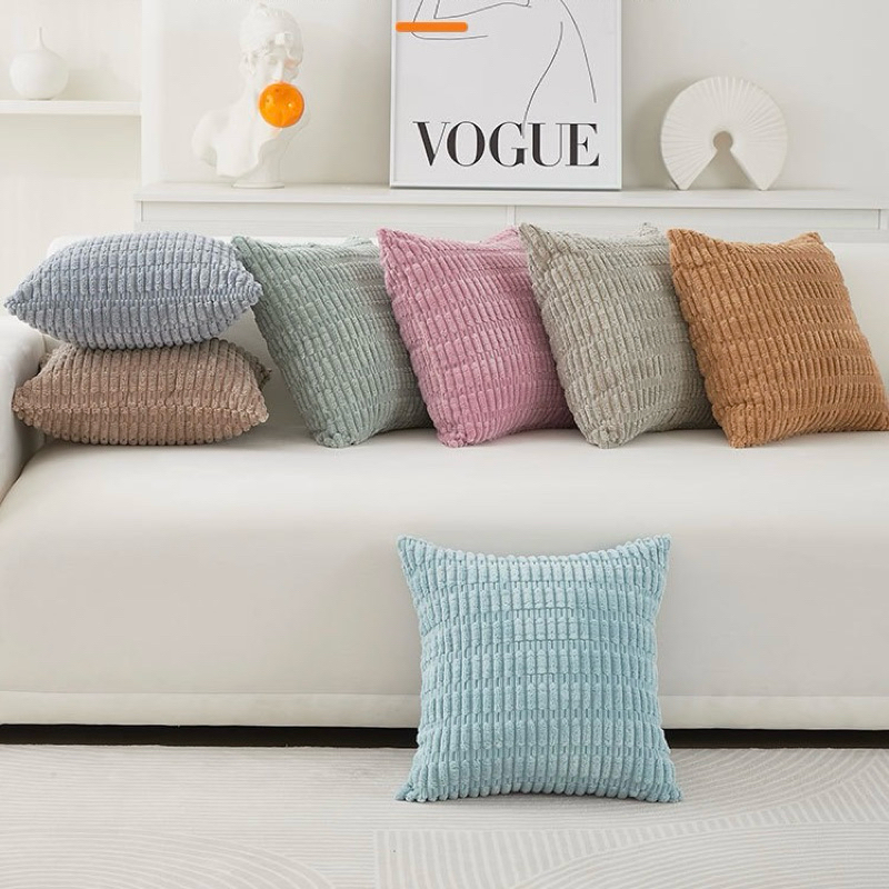 ปลอกหมอนอิงโซฟา สไตล์นอร์ดิก ขนนุ่ม มีลาย 2 ด้าน มีซิป ถอดซักได้ ปลอกหมอนขนนุ่ม ตกแต่งบ้าน หมอนอิงหลัง Nordic style - รูปที่ 2