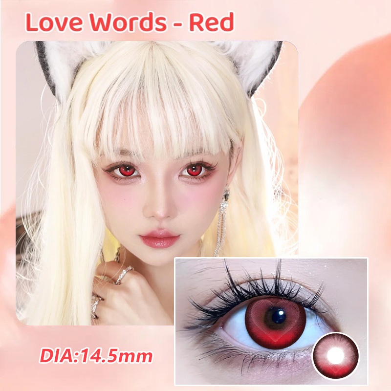 คอนแทคเลนส์สีคอสเพลย์เลนส์อ่อนที่จำเป็น ปริมาณน้ำ 40% เส้นผ่านศูนย์กลางคอนแทคเลนส์ครึ่งปี: 14.2-14.5 มม. ดวงตา