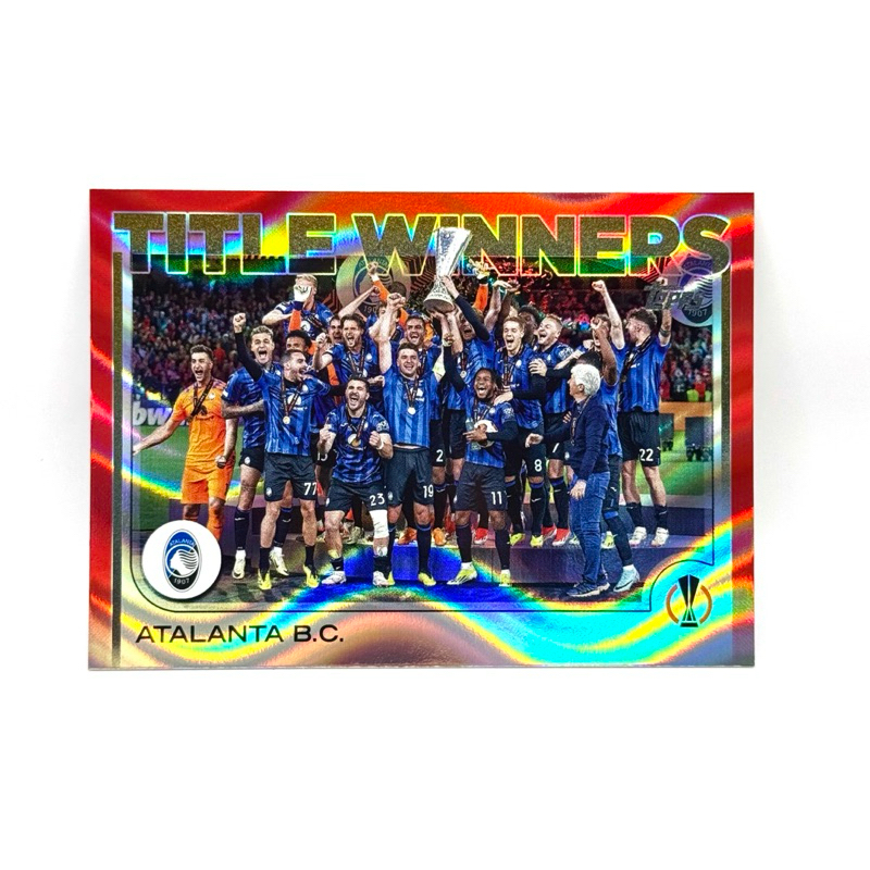 Topps UCC 24/25 Atalanta B.C. 2023-24 Title Winners Red Flowfractors