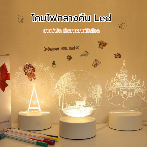 ปลีก/ส่ง โคมไฟกลางคืน Led สายUSB เหมาะกับของขวัญ แบบสร้างสรรค์
