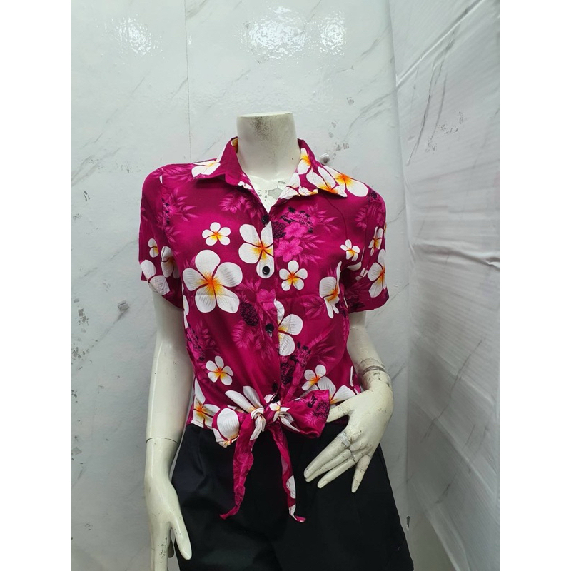 HW#111เสื้อผู้หญิงแฟชั่นผูกชายย้อยยุคแฟชั่นสงกรานต์