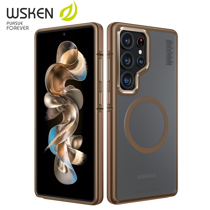 Wsken เนื้อด้าน เคส Samsung S26Ultra S25 Ultra /S24 Ultra / S23 Ultra เคสสำหรับ รุ่น Magnetic Case Matte Shockproof Case