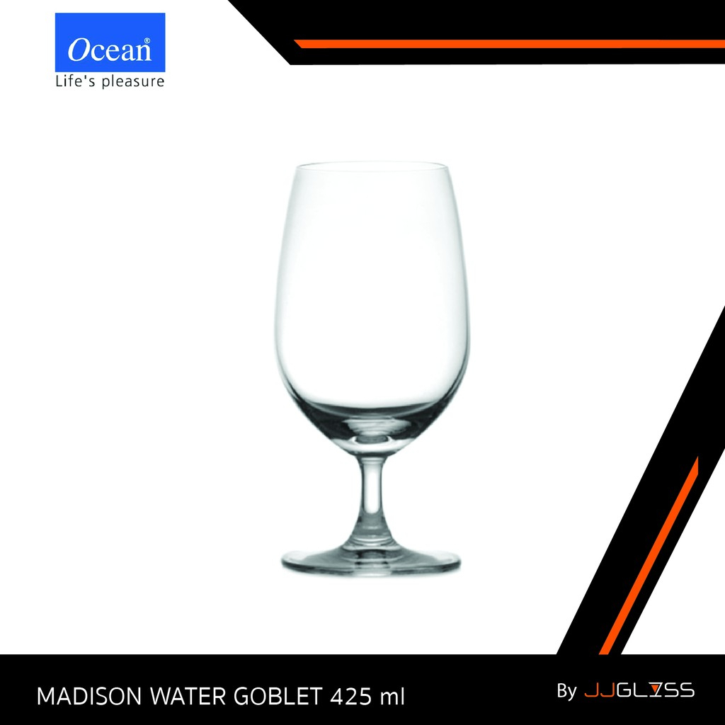 JJGLASS  (Ocean) 1015G15 Water Goblet 15oz. (425ml.) - แก้วน้ำ แก้วขา แก้วก็อบเล็ท สำหรับใส่เครื่องดื่มต่างๆ