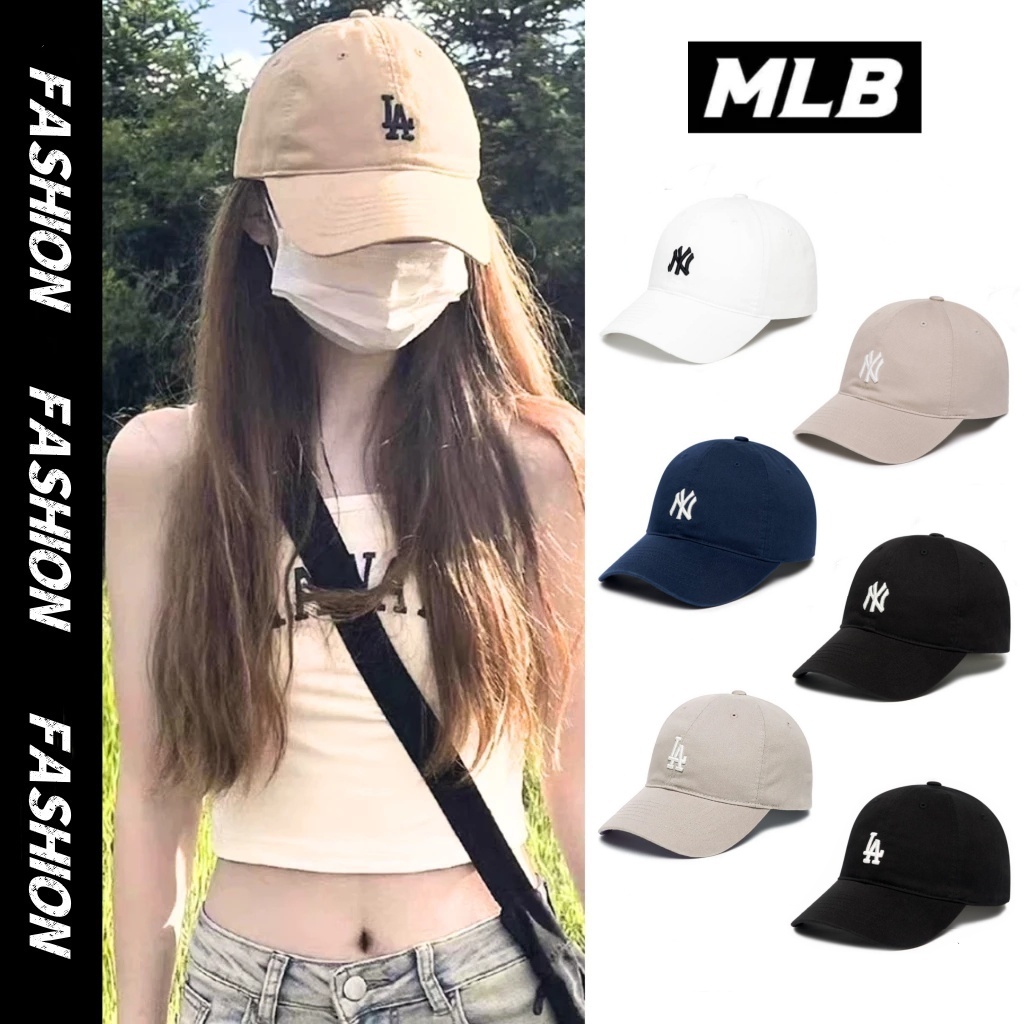 【ชำระเงินปลายทาง】 หมวก MLB หมวกแก๊ป NY YANKEES ROOKIE BALL CAP LAหมวก หมวกแฟชั่น cotton ระบายอากาศ กันแดด UNISEX