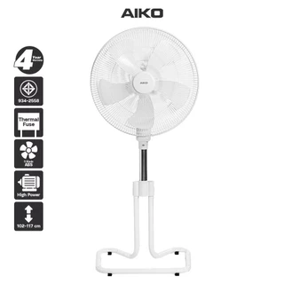 AIKO พัดลมสไลด์ 18 นิ้ว รุ่น AK-S452 สีดำ/เทา/ขาว ใบพัดพลาสติก PP พัดลมตั้งพื้น พัดลมส่าย พัดลมยึดคอ