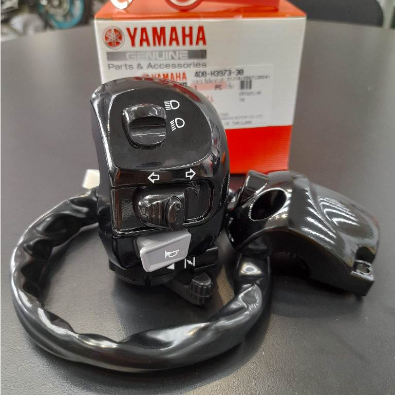 4D0H397330 สวิทช์แฮนด์ซ้าย สีดำ Fino 115 รุ่นคาบิว แท้ YAMAHA 4D0-H3973-30