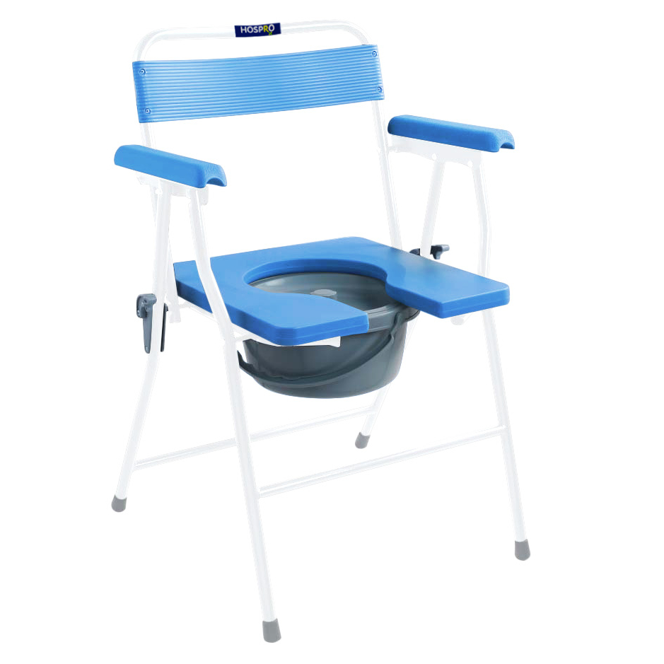 (Hospro) เก้าอี้นั่งถ่ายและเก้าอี้นั่งอาบน้ำ พับเก็บได้ น้ำหนักเบา Commode Chair รุ่น H-CM899U