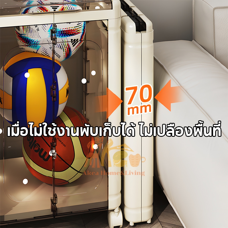 AKea กล่องเก็บของเล่นเด็ก กล่องพับเก็บได้ เคลื่อนย้ายได้ กล่องเก็บของใช้ในครัวเรือน กล่องพลาสติก พร้อมล้อ ความจุขนาดใหญ่ - รูปที่ 5