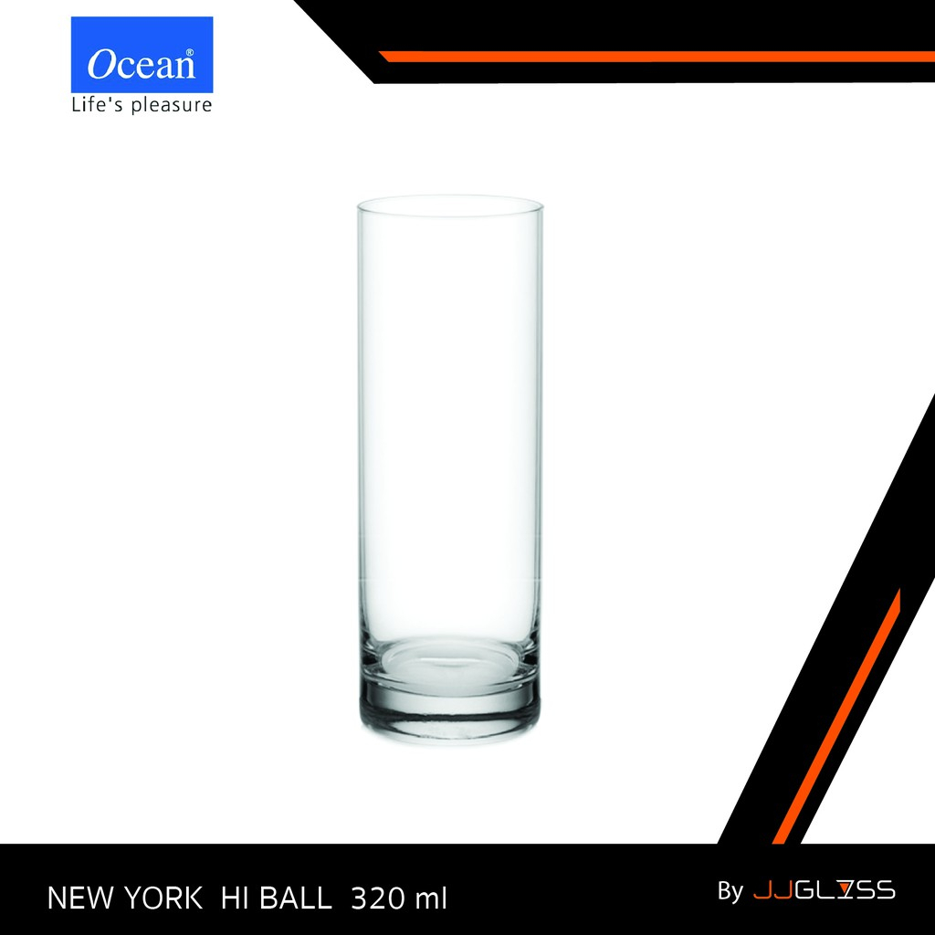 JJGLASS - (Ocean) B07811 New York 11 1/4oz. (320ml.) แก้วน้ำ แก้วทรงสูง แก้วโอเชี่ยน