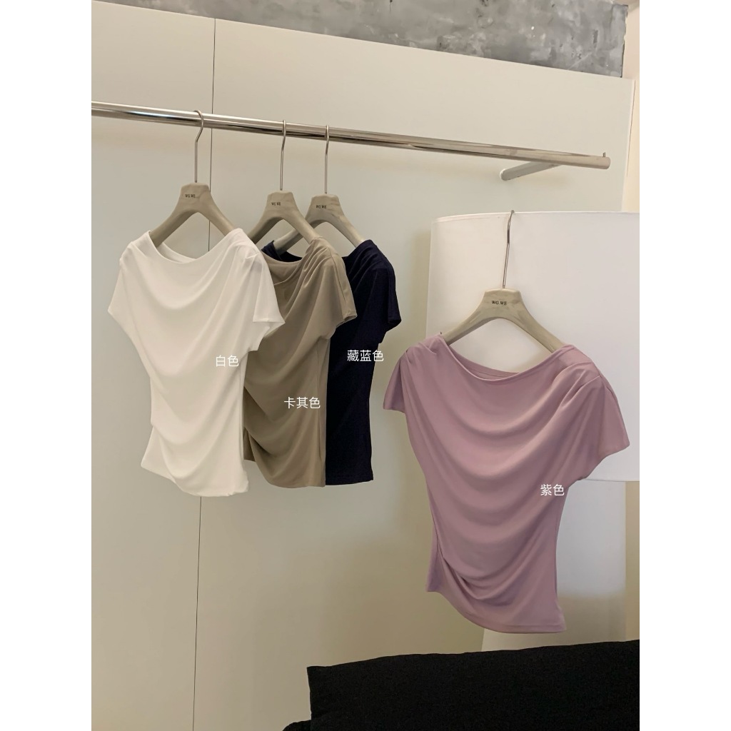 🧡🧵 🇰🇷 W3636 เสื้อคอถ่วง ทรงสวย เป็นทรงเบสิคที่ ทรงสวย ทรงน่ารัก แฟชั่นเกาหลี TAG WG.WE 🧵🧡 - รูปที่ 2