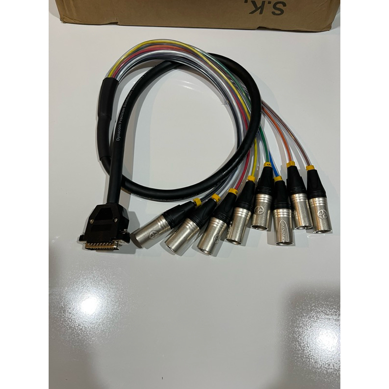 DB25 to xlr/trs/rca ทำจากสายมัลติคอร์8chของDynacomหัวของLidgeทั้งชุด