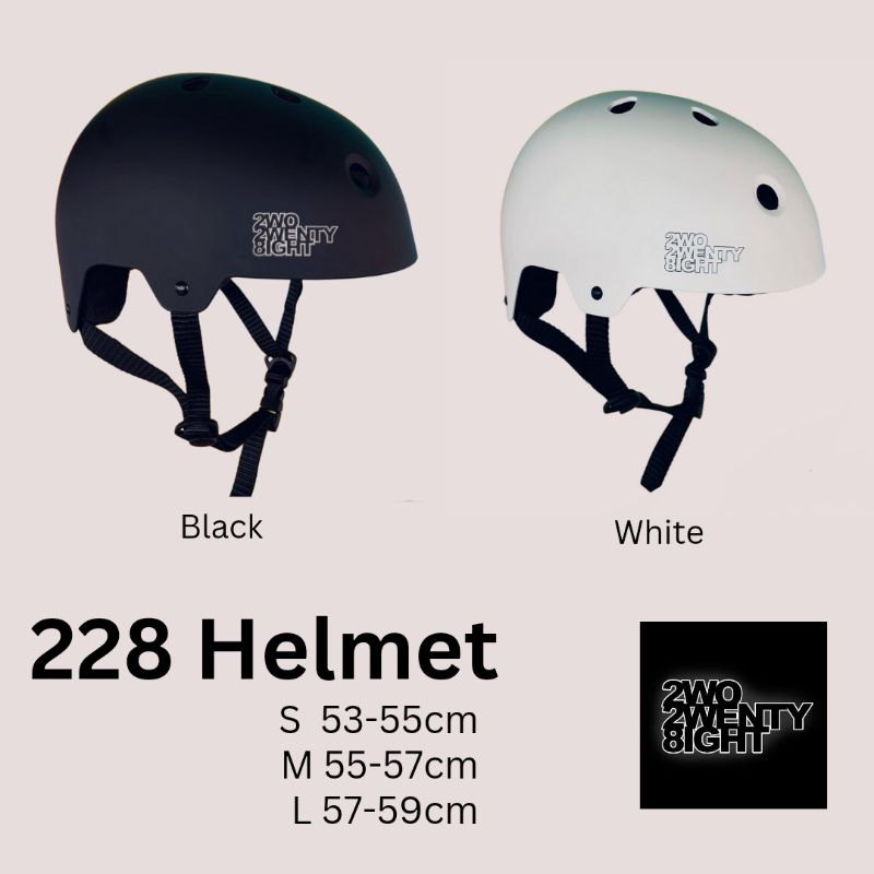 228 Helmet (Black, White)