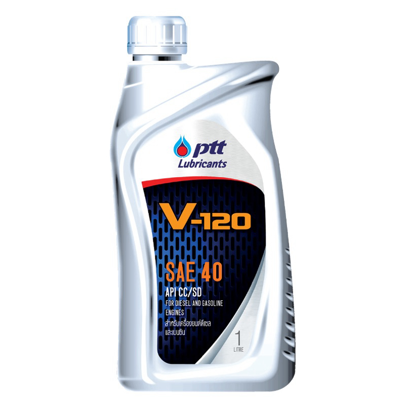 น้ำมันเครื่องPTT V-120 SAE-40.(1L)
