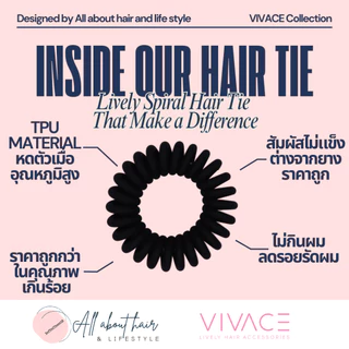 [Pro-ซื้อ 2 เส้นถูกกว่า] ยางรัดผม ยี่ห้อ VIVACE รุ่น Mini ผมน้อย ผมเด็ก ผมไม่เป็นรอย รัดผมเด็ก หดได้