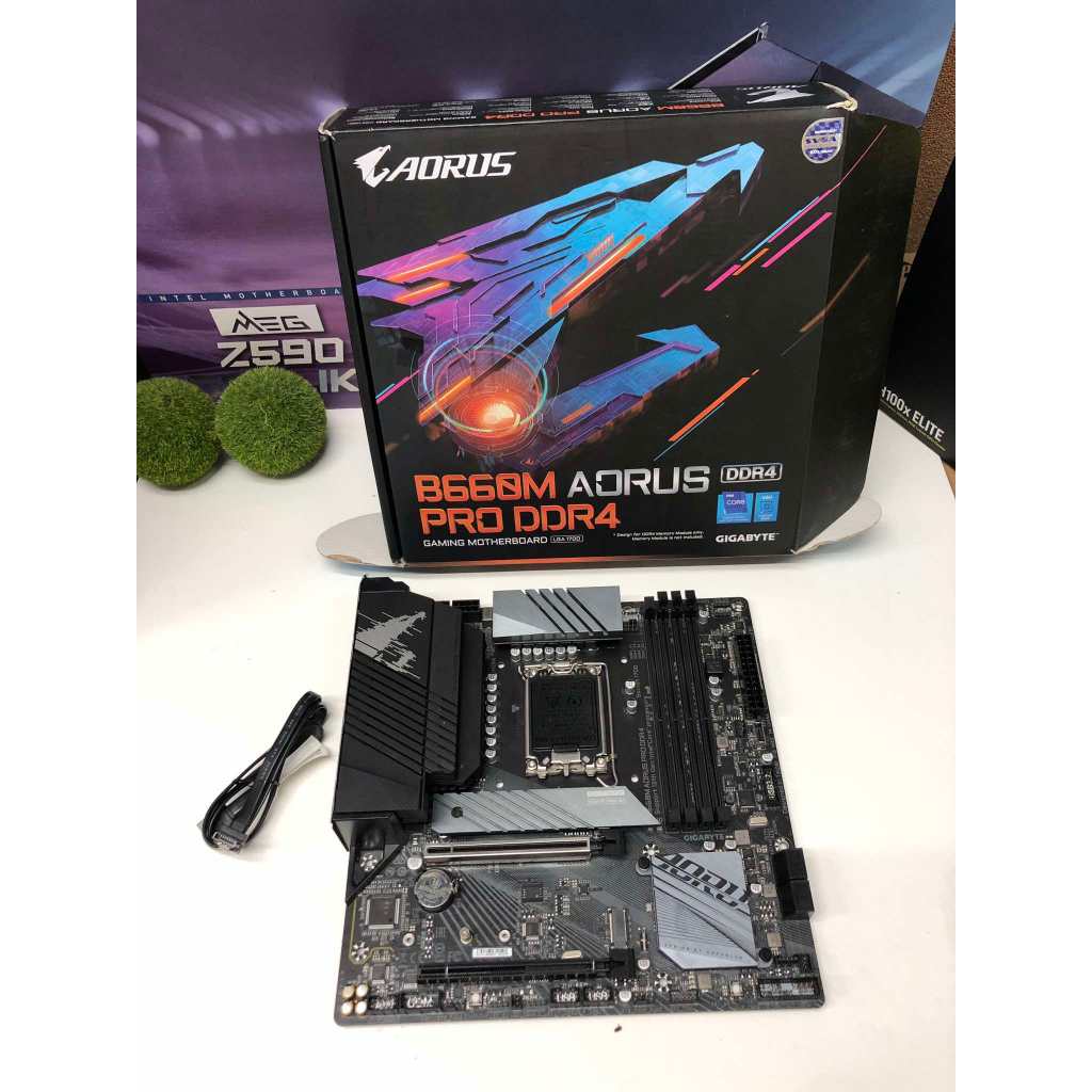 MAINBOARD 1700 GIGABYTE B660M AORUS PRO DDR4 ครบกล่อง สินค้าใช้งานแล้ว สภาพดี ประกันเหลือ