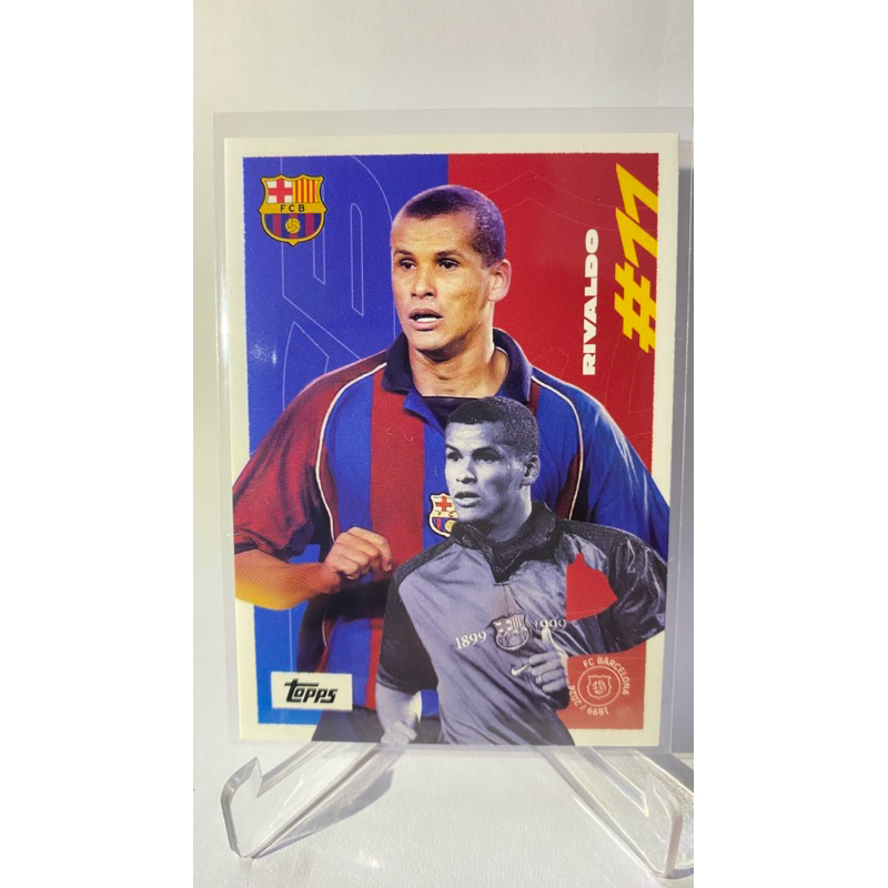 การ์ดนักฟุตบอล Rivaldo #11 FIRST GOAL BARCELONA TOPPS 2024