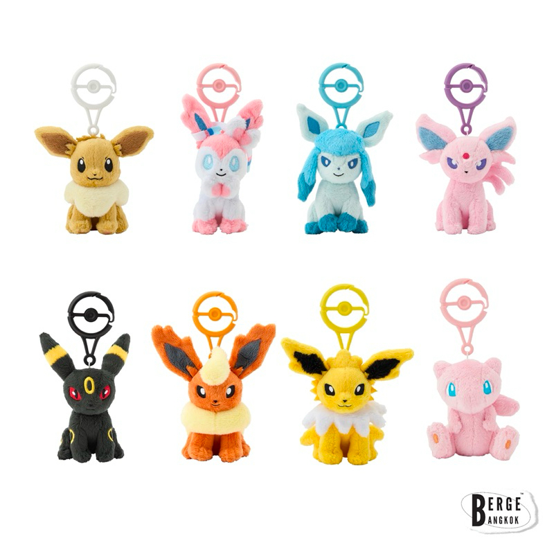꒰ใช้โค้ดแฟชั่นได้🎀꒱ พร้อมส่งค่ะ✨ พวงกุญแจตุ๊กตา อีวุย Eevee keychain,, มิว Mew ลิขสิทธิ์แท้100% จาก 