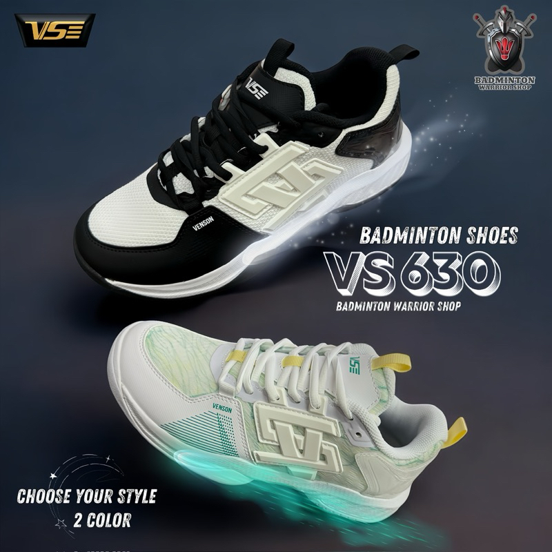 🥾[🔥🔥รุ่นใหม่ เทสดี🔥🔥]🥾 รองเท้าแบดมินตัน Venson VS630 ฟรีถุงใส่รองเท้า