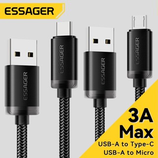 Essager สายเคเบิล USB to Type C/Micro 3A ของ ชาร์จเร็ว สายเค…