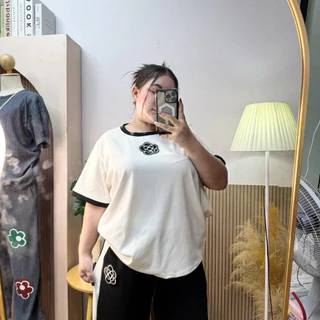 H35 ชุดเซทติดดอกโทนขาวดำ BIGSIZE Clothing Women