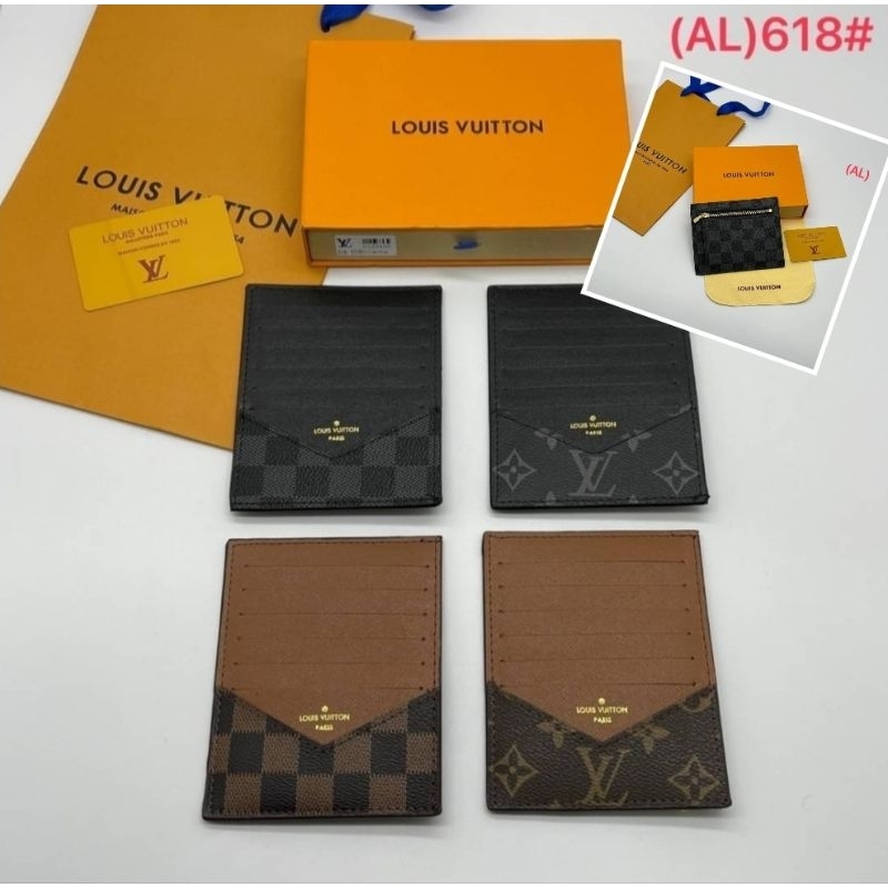 เช็คของก่อนทุกครั้ง งาน มิลเลอร์ พร้อมกล่อง การ์ด ถุงผ้า Card Holder กระเป๋าใส่บัตรแบรนด์เนม LV ชายห