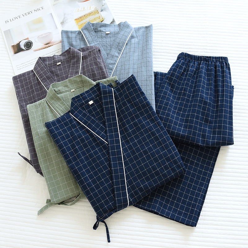 Yukata Kimono (พร้อมส่ง)  ชุดนอนสไตล์ญี่ปุ่น เนื้อผ้าฝ้ายมีทั้งผู้ชาย-ผู้หญิง ยิ่งซักยิ่งนิ่มลง