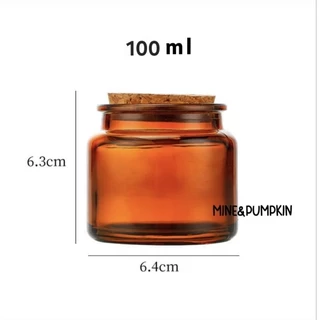【M&P】ขวดแก้ว กระปุกเปล่า ขนาด 100 / 200 ml ฝาไม้ก๊อก กระปุกใส่เทียน ใส่ของ ขวดโหล