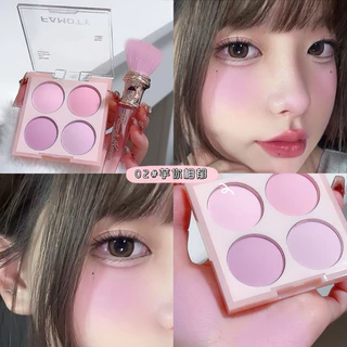 FAMOTY บลัชออนปัดแก้ม เนื้อแมตต์ ไล่โทนสี 4 สี เม็ดสีชัด ดูเป็นธรรมชาติ ติดทนนาน