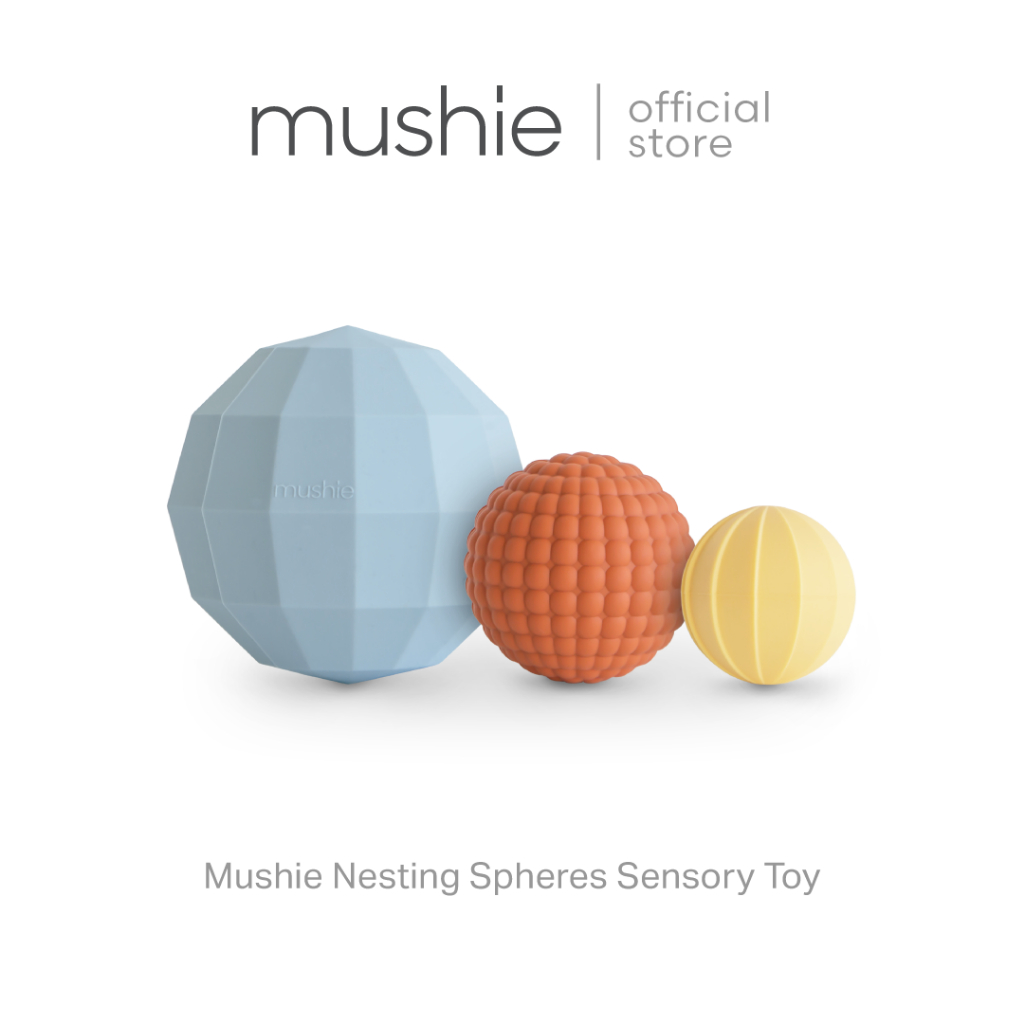 Mushie Nesting Spheres Sensory Toy ของเล่นเสริมพัฒนาการ ลูกบอลเซนซอรี่