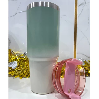 [เลเซอร์1ด้าน] แก้วเก็บอุณหภูมิฝาเกลียวทูโทน30oz ออกแบบเองได้ ‼️ ราคานี้รวมเลเซอร์เรียบร้อยจ้า !!