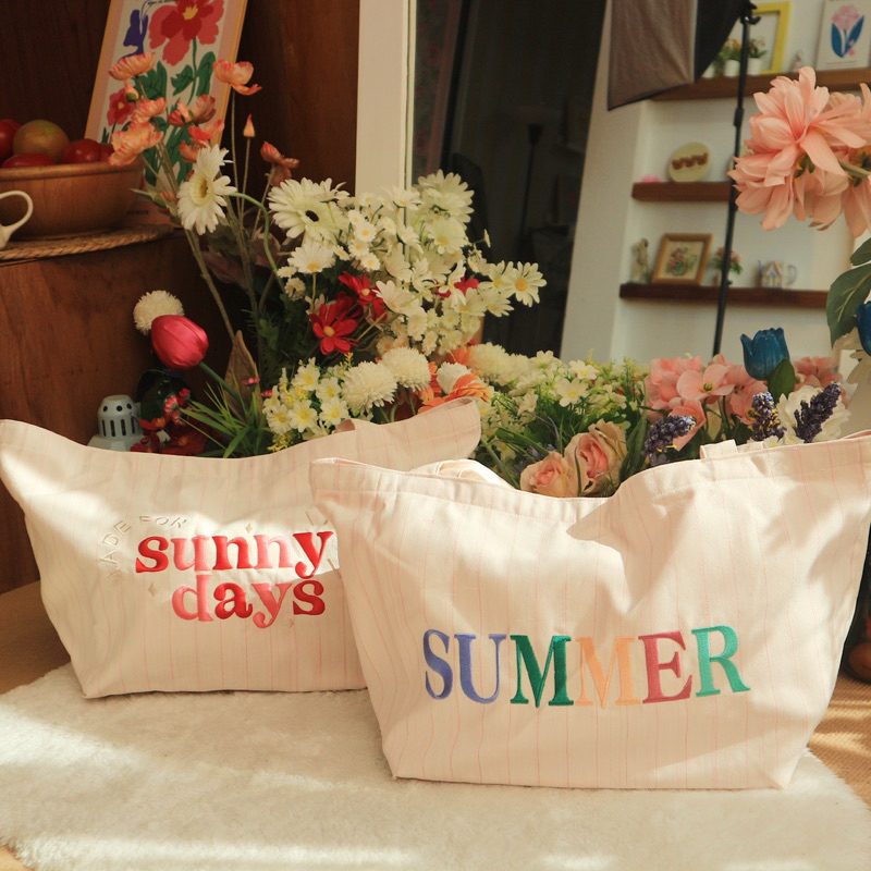 กระเป๋าผ้าTotebag.Summer.รุ่นใหม่ มีซับใน – โปรปัง