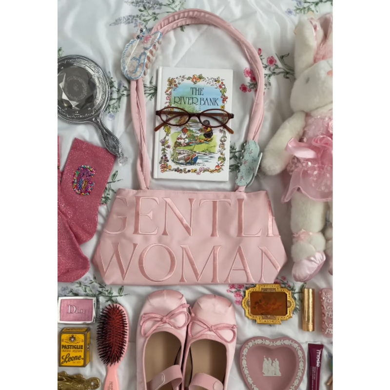 🔖💃Gentlewoman Ballerina Bag 🩰POINTE PINK กระเป๋าผ้า กระเป๋านักบัลเล่ย์ สะพายไหล่