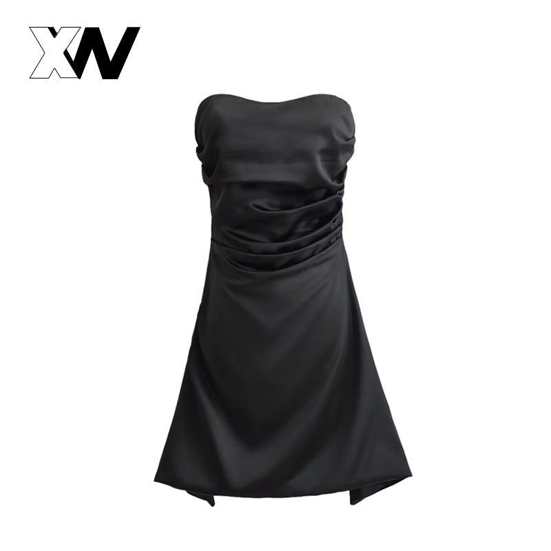 XWbrand NEW นิวคอลเลคชั่น ชุดเดรสเกาะอกแฟชั่น เรียบหรูดูแพง ใส่สวยเข้ารูป รีบจัดเลยมีของพร้อมส่ง ไม่ซื้อไหวหรอ